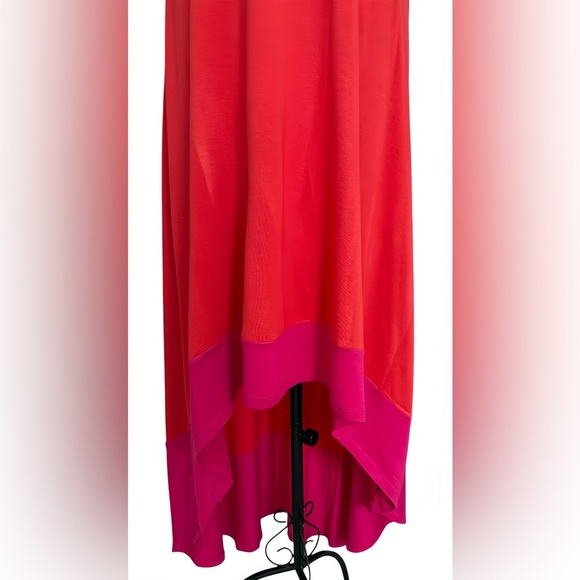 The Limited Petite Strapless High-Low Dress Red & Magenta Colorblock Size M - Picture 10 of 10